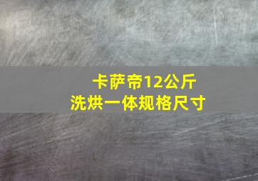 卡萨帝12公斤洗烘一体规格尺寸