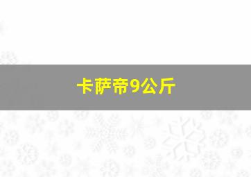 卡萨帝9公斤