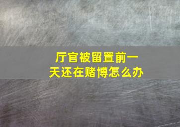 厅官被留置前一天还在赌博怎么办