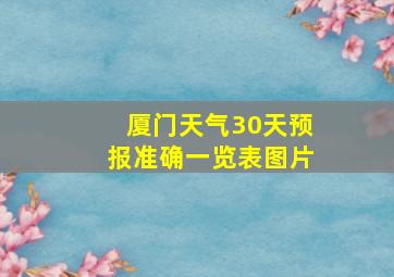 厦门天气30天预报准确一览表图片