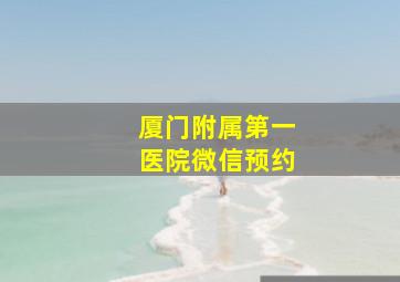 厦门附属第一医院微信预约