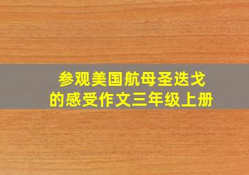 参观美国航母圣迭戈的感受作文三年级上册