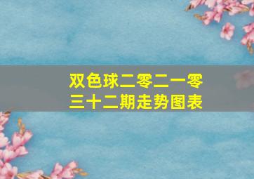 双色球二零二一零三十二期走势图表