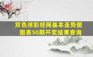 双色球彩经网基本走势图图表50期开奖结果查询