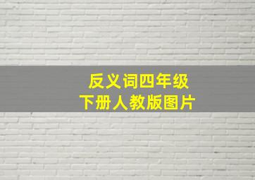 反义词四年级下册人教版图片