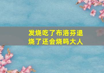 发烧吃了布洛芬退烧了还会烧吗大人