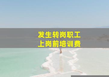 发生转岗职工上岗前培训费