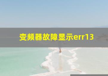 变频器故障显示err13