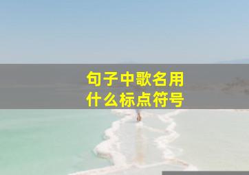 句子中歌名用什么标点符号