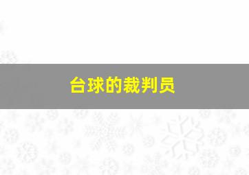 台球的裁判员