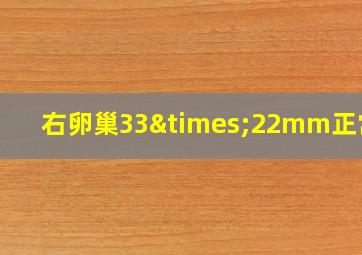 右卵巢33×22mm正常吗