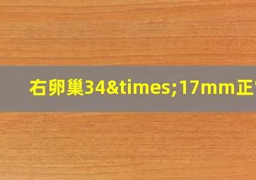 右卵巢34×17mm正常吗