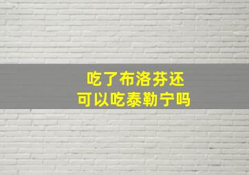 吃了布洛芬还可以吃泰勒宁吗