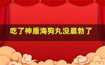 吃了神盾海狗丸没晨勃了