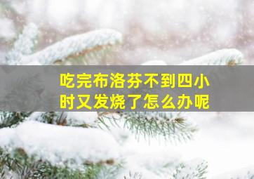 吃完布洛芬不到四小时又发烧了怎么办呢