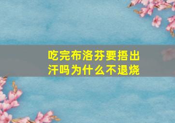 吃完布洛芬要捂出汗吗为什么不退烧