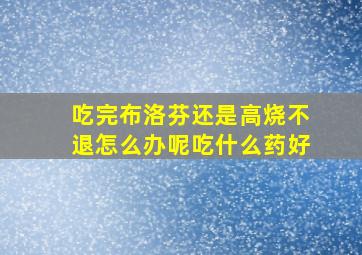 吃完布洛芬还是高烧不退怎么办呢吃什么药好