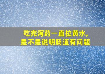 吃完泻药一直拉黄水,是不是说明肠道有问题