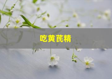 吃黄芪精