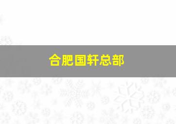 合肥国轩总部