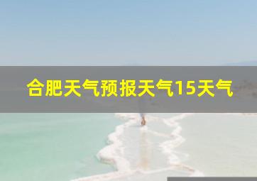 合肥天气预报天气15天气