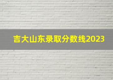 吉大山东录取分数线2023