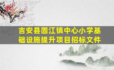 吉安县固江镇中心小学基础设施提升项目招标文件