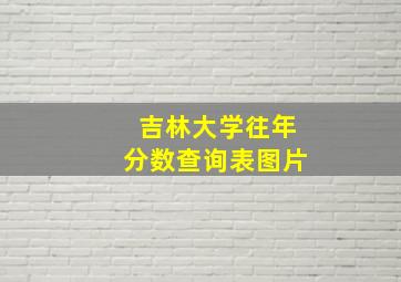 吉林大学往年分数查询表图片