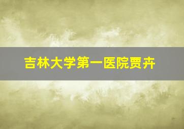 吉林大学第一医院贾卉