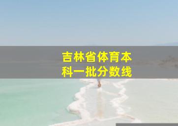 吉林省体育本科一批分数线