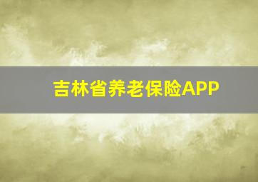 吉林省养老保险APP