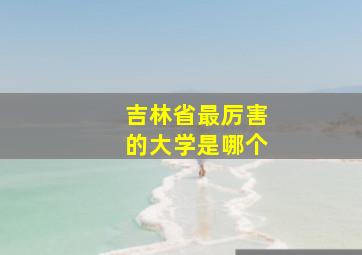 吉林省最厉害的大学是哪个