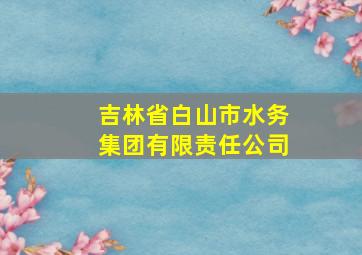 吉林省白山市水务集团有限责任公司