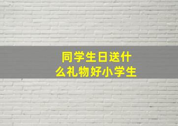 同学生日送什么礼物好小学生