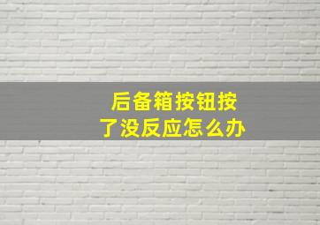 后备箱按钮按了没反应怎么办