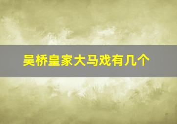 吴桥皇家大马戏有几个