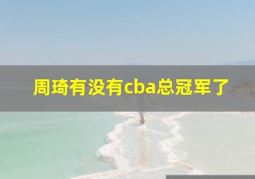 周琦有没有cba总冠军了