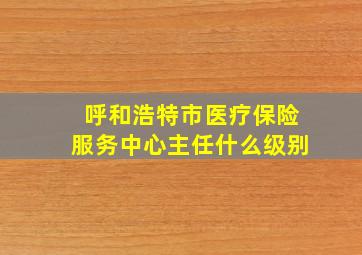 呼和浩特市医疗保险服务中心主任什么级别