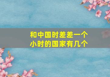 和中国时差差一个小时的国家有几个