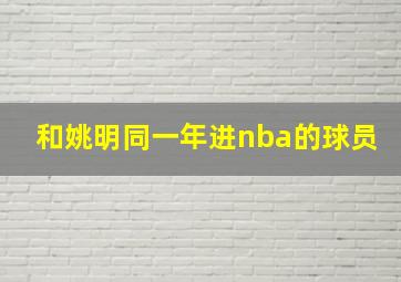 和姚明同一年进nba的球员