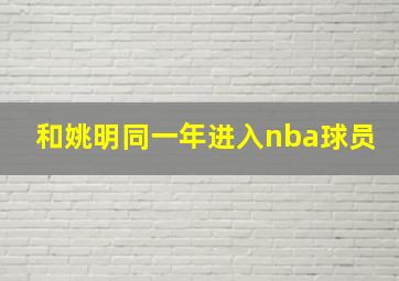 和姚明同一年进入nba球员