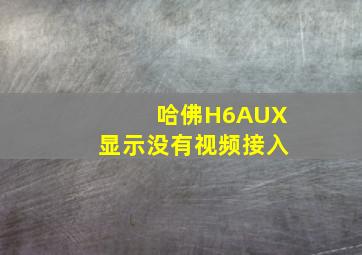 哈佛H6AUX显示没有视频接入