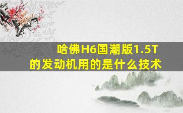 哈佛H6国潮版1.5T的发动机用的是什么技术