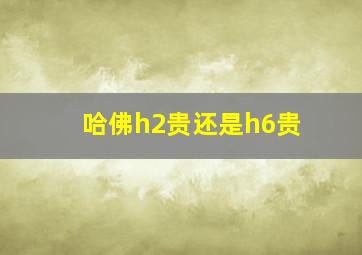 哈佛h2贵还是h6贵