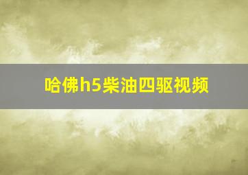 哈佛h5柴油四驱视频