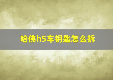 哈佛h5车钥匙怎么拆