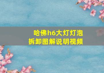 哈佛h6大灯灯泡拆卸图解说明视频