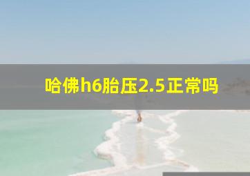 哈佛h6胎压2.5正常吗