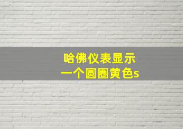 哈佛仪表显示一个圆圈黄色s