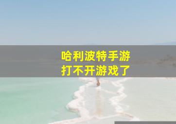 哈利波特手游打不开游戏了